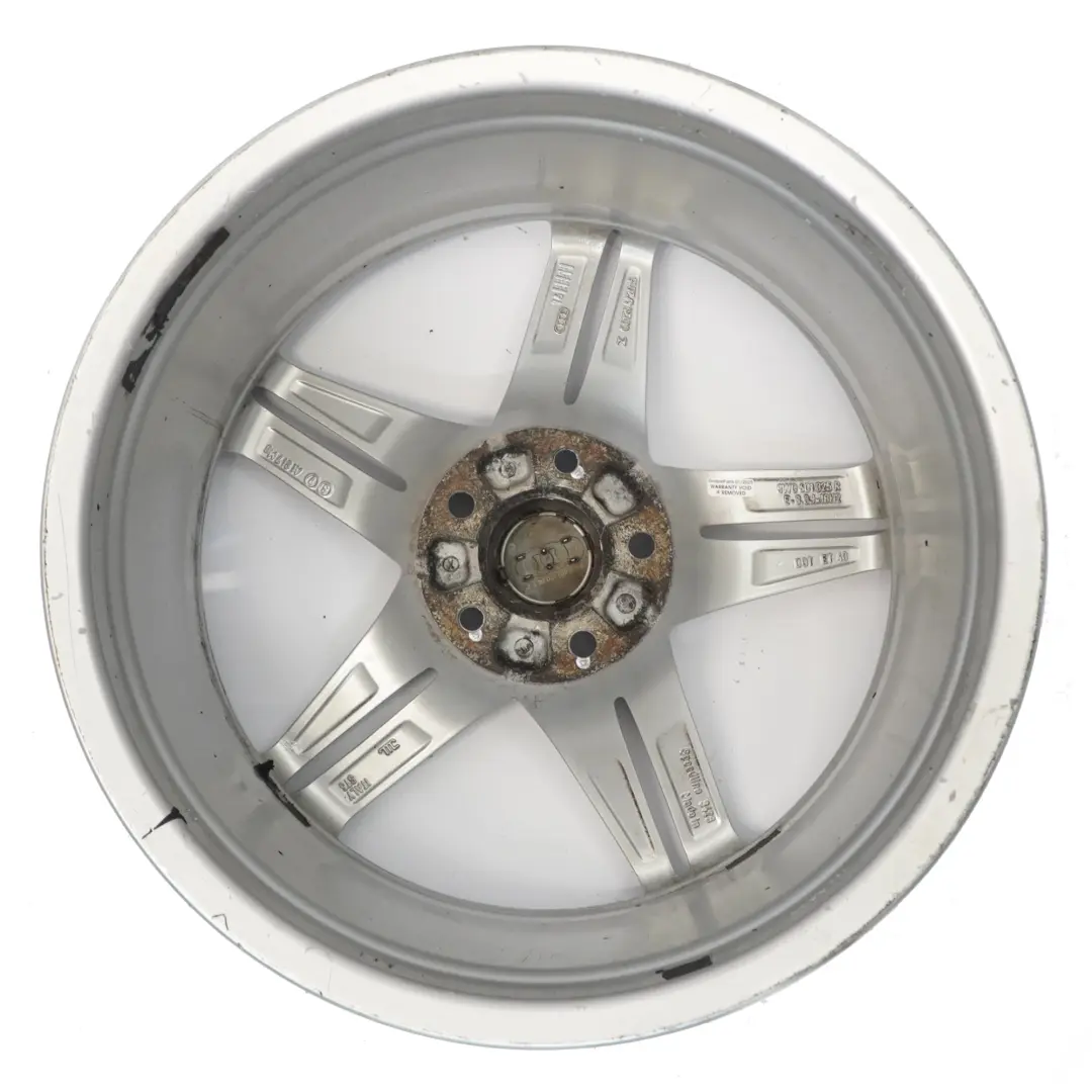 Audi A4 B9 Silver Wheel Alloy Rim 18" 8J ET:40 Star Double Spoke - SKU 8W0601025R-3 - Part number 8W0601025R