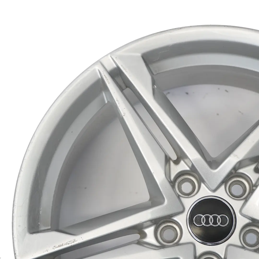 Audi A4 B9 Silver Wheel Alloy Rim 18" 8J ET:40 Star Double Spoke - SKU 8W0601025R-3 - Part number 8W0601025R
