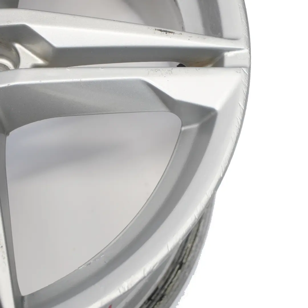 Audi A4 B9 Silver Wheel Alloy Rim 18" 8J ET:40 Star Double Spoke - SKU 8W0601025R-3 - Part number 8W0601025R