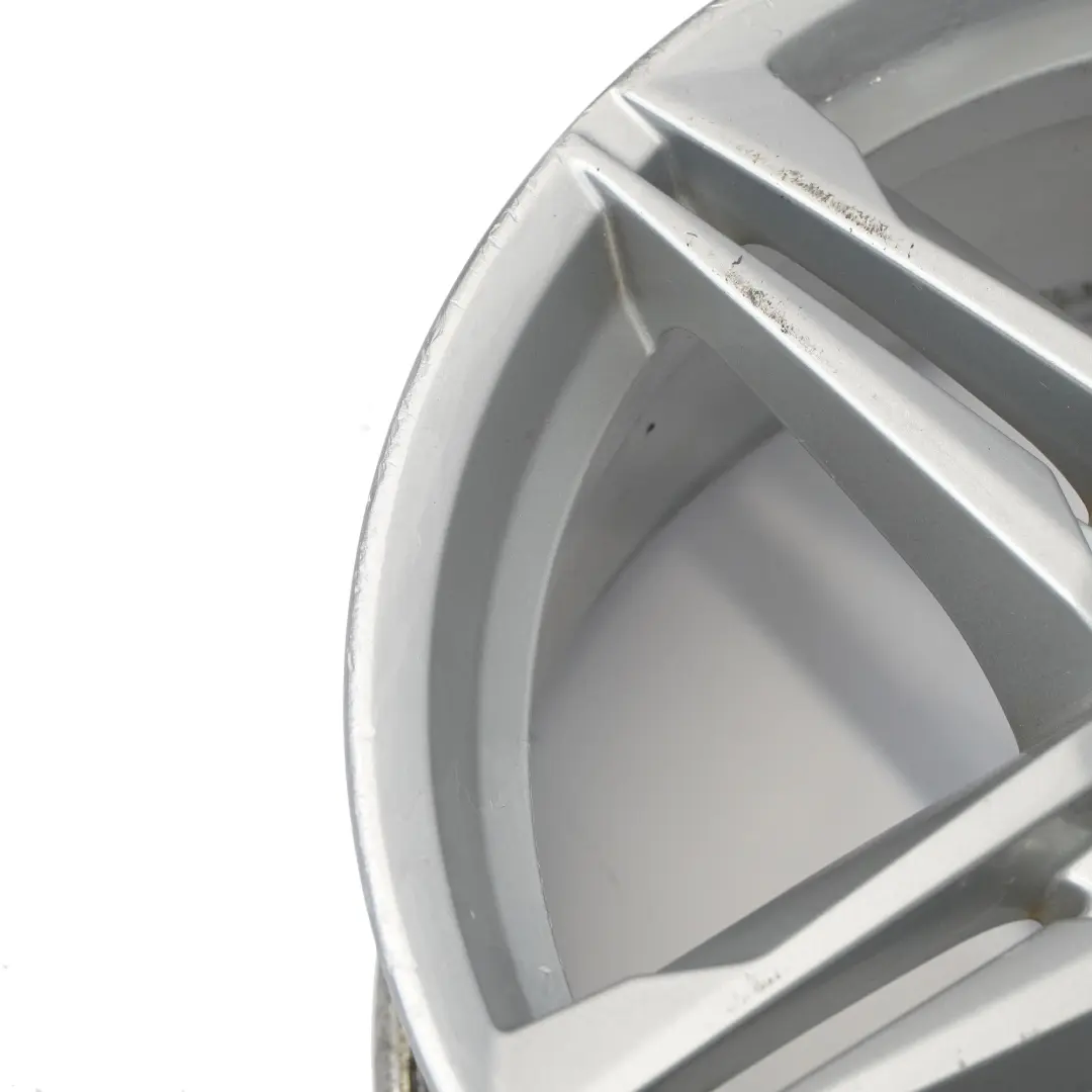 Audi A4 B9 Silver Wheel Alloy Rim 18" 8J ET:40 Star Double Spoke - SKU 8W0601025R-3 - Part number 8W0601025R