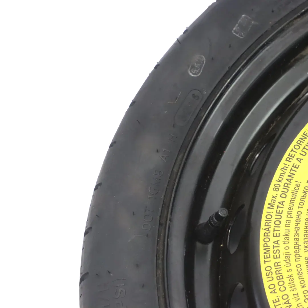 Saver Roue de secours R19 4J Hankook 125/70 ET22 pour Audi A4 B9 Space à propos du numéro de pièce 8W0601027 Audi A4 B9 Space Saver Roue de secours R19 4J Hankook 125/70 ET22 - SKU 8W0601027 - Numéro de pièce 8W0601027