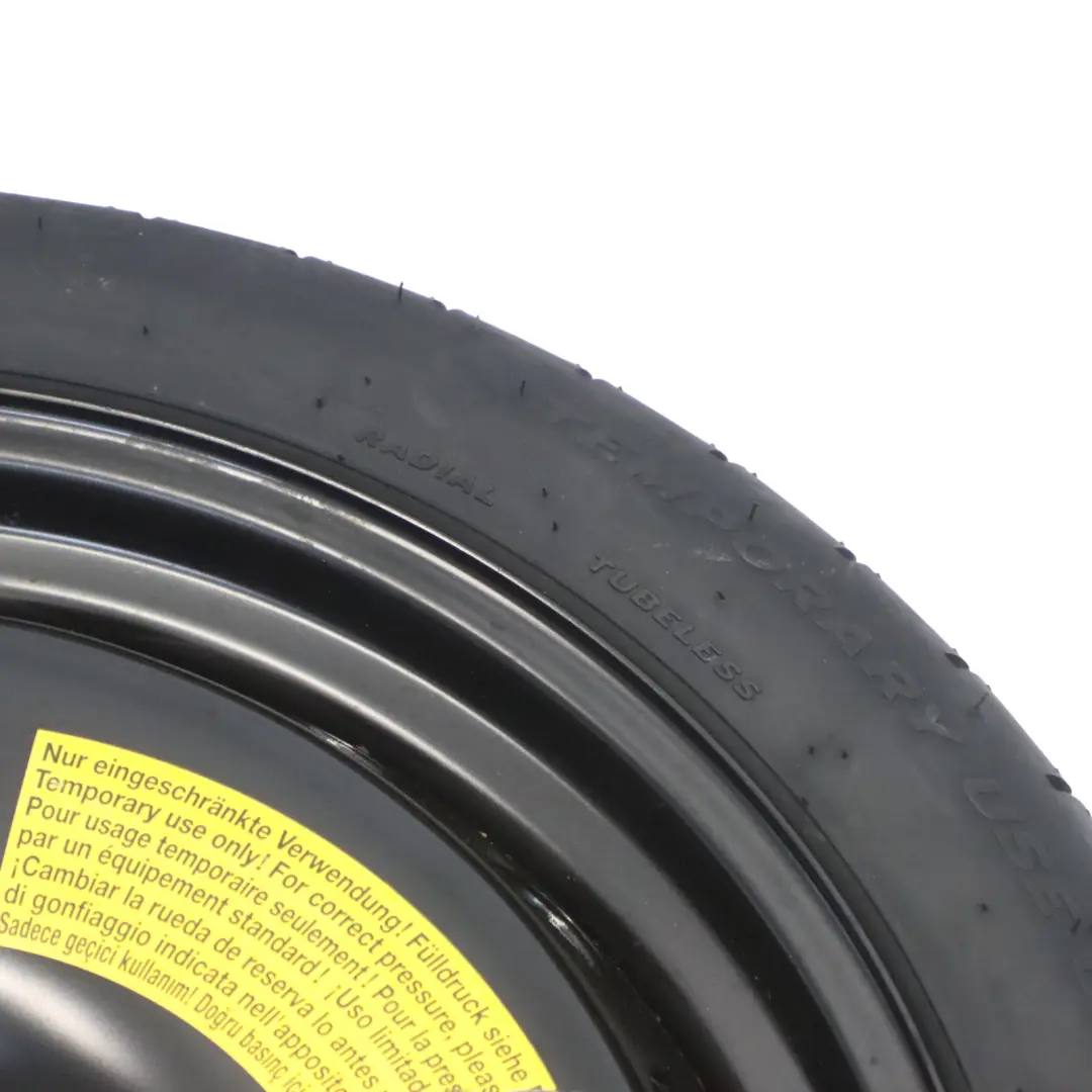 Saver Spare Wheel R19 4J Hankook 125/70 ET22 to Audi A4 B9 Space with Part number 8W0601027 Audi A4 B9 Space Saver Spare Wheel R19 4J Hankook 125/70 ET22 - SKU 8W0601027 - Part number 8W0601027