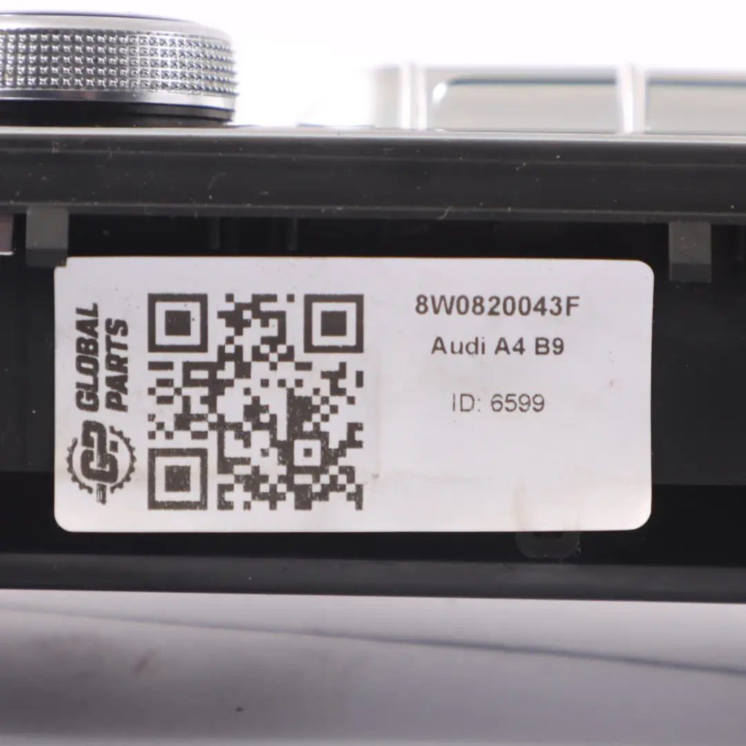 Audi A4 B9 Panel Sterowania Klimatyzacją - SKU 8W0820043F - Numer Części 8W0820043F
