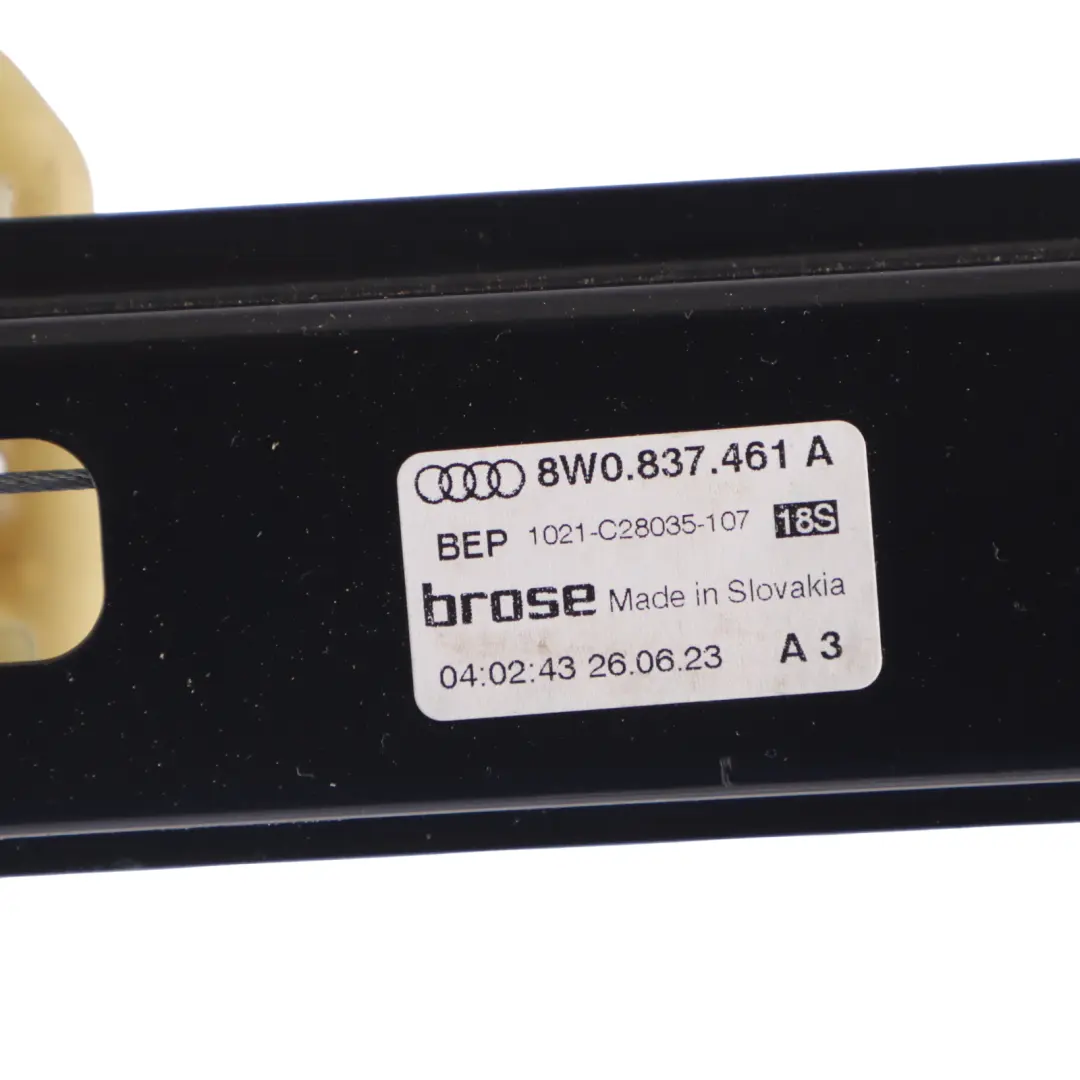 Audi A4 B9 Podnośnik Mechanizm Szyby Drzwi Regulator Lewy Przód - SKU 8W0837461A - Numer Części 8W0837461A