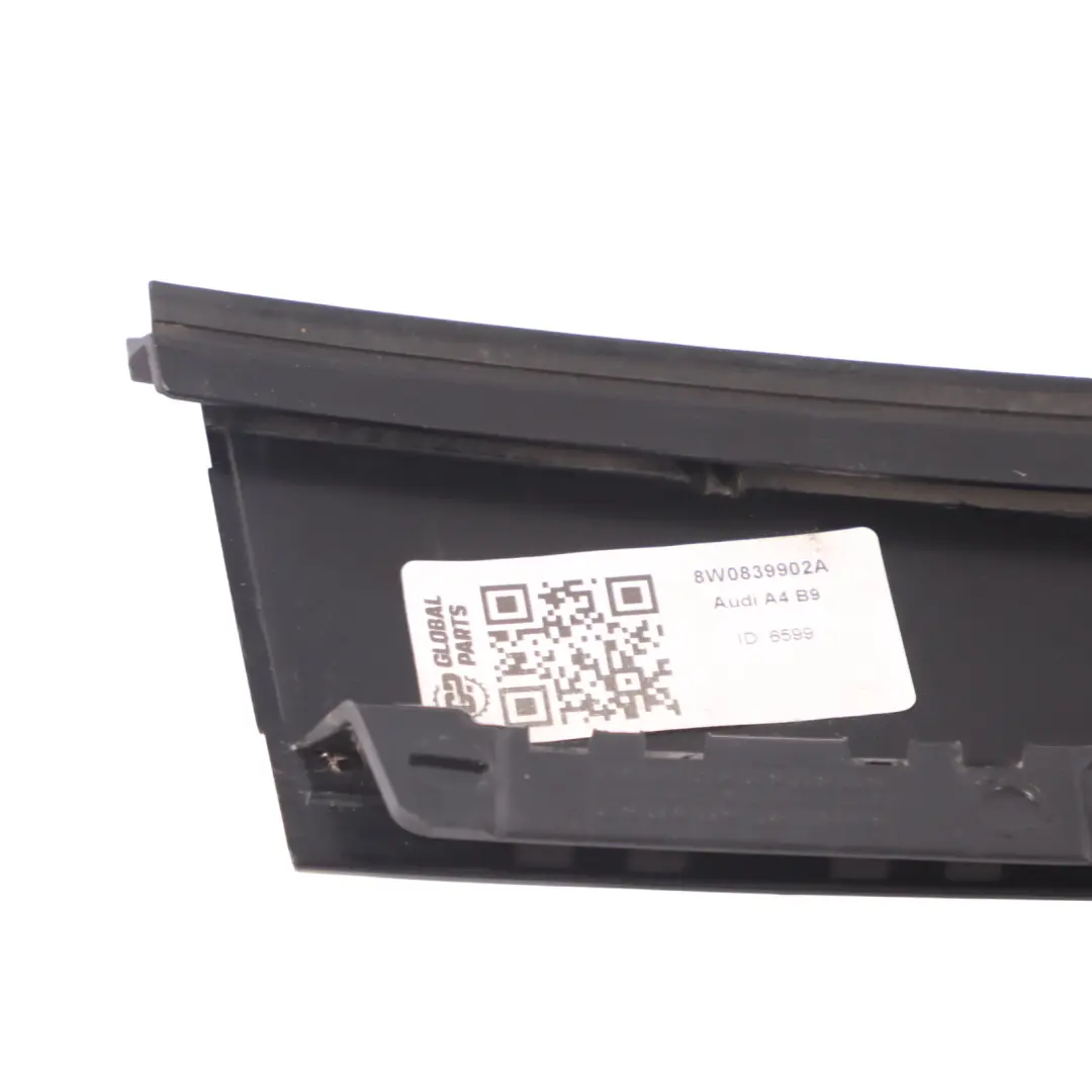 Door B Pillar Column Trim Cover Panel Right O/S to Audi A4 B9 Rear with Part number 8W0839902A Audi A4 B9 Rear Door B Pillar Column Trim Cover Panel Right O/S - SKU 8W0839902A - Part number 8W0839902A