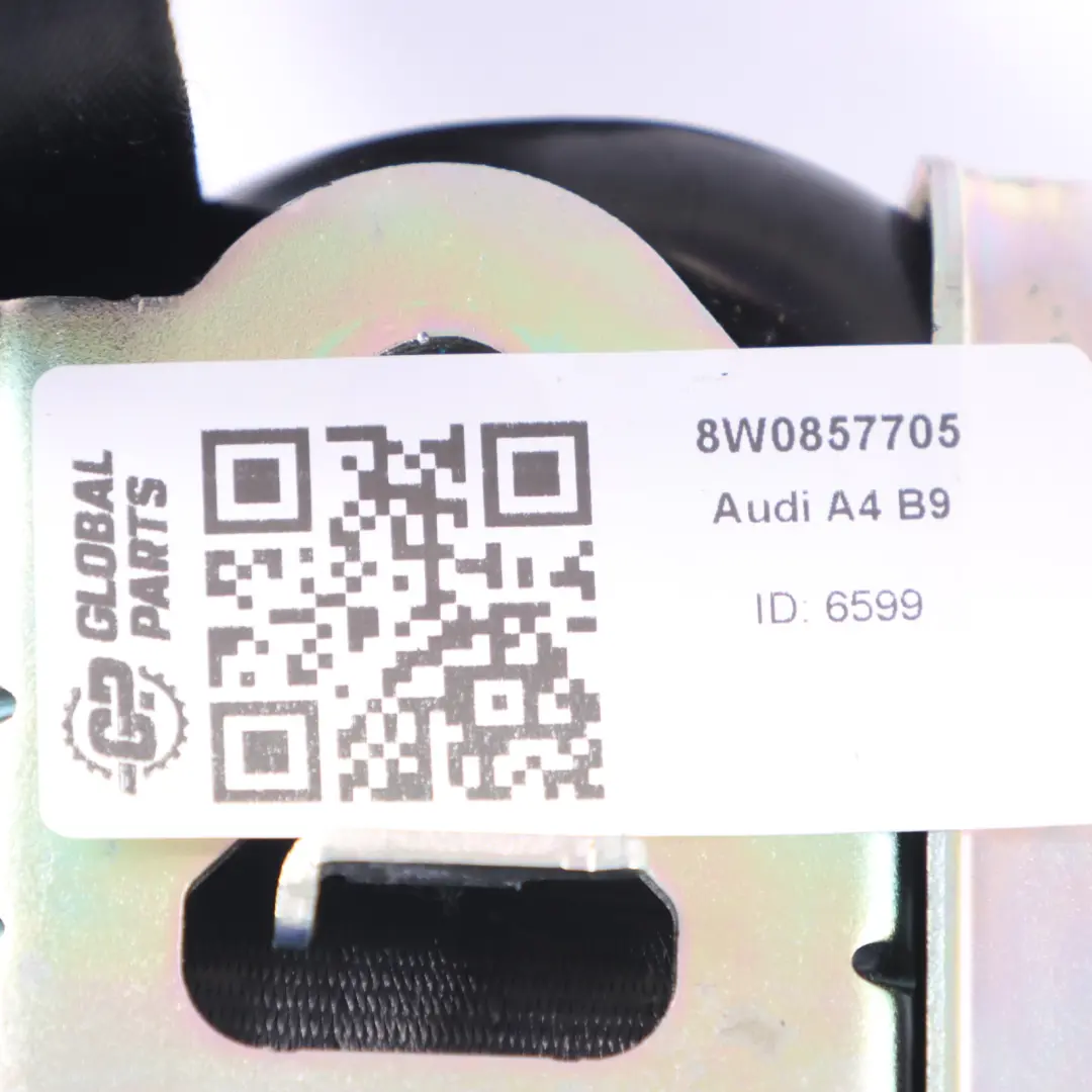 Audi A4 B9 Cintura di sicurezza anteriore sinistra superiore Nero - SKU 8W0857705 - Numero di parte 8W0857705
