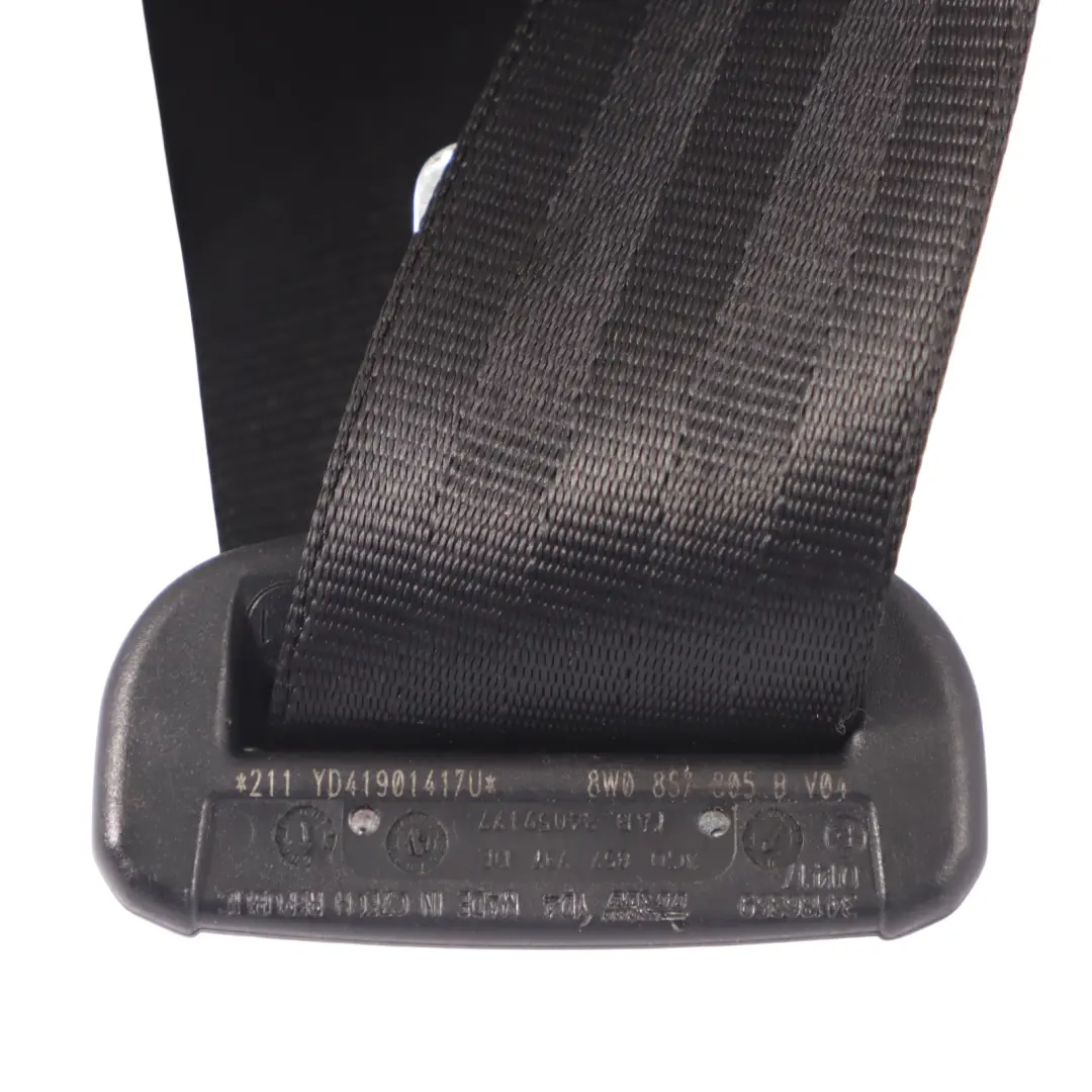 Audi A4 B9 Seat Belt Seatbelt Black Rear Left N/S - SKU 8W0857805B - Part number 8W0857805B