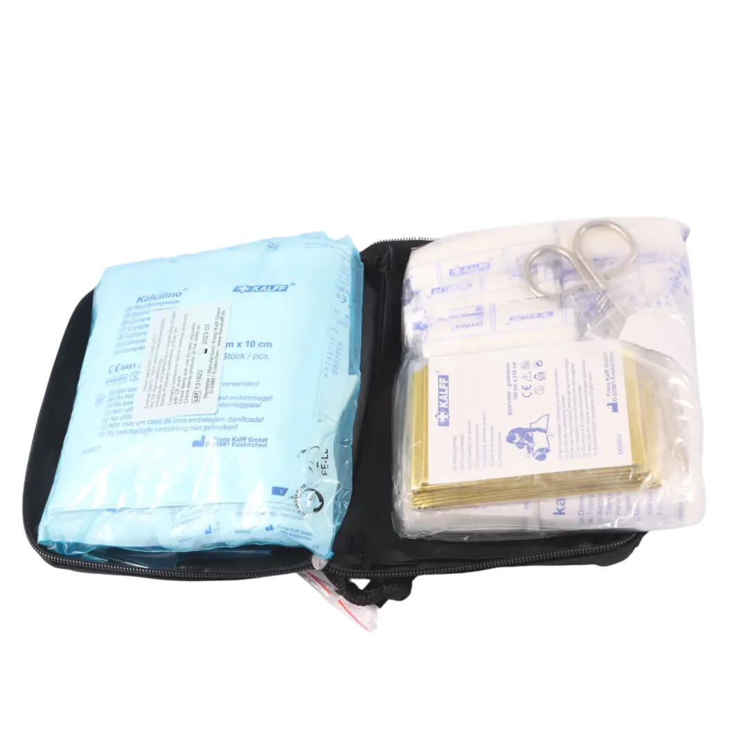 Audi Q5 FY Universal First Aid Emergency Medical Kit Black Pouch - SKU 8W0860282B - Part number 8W0860282B