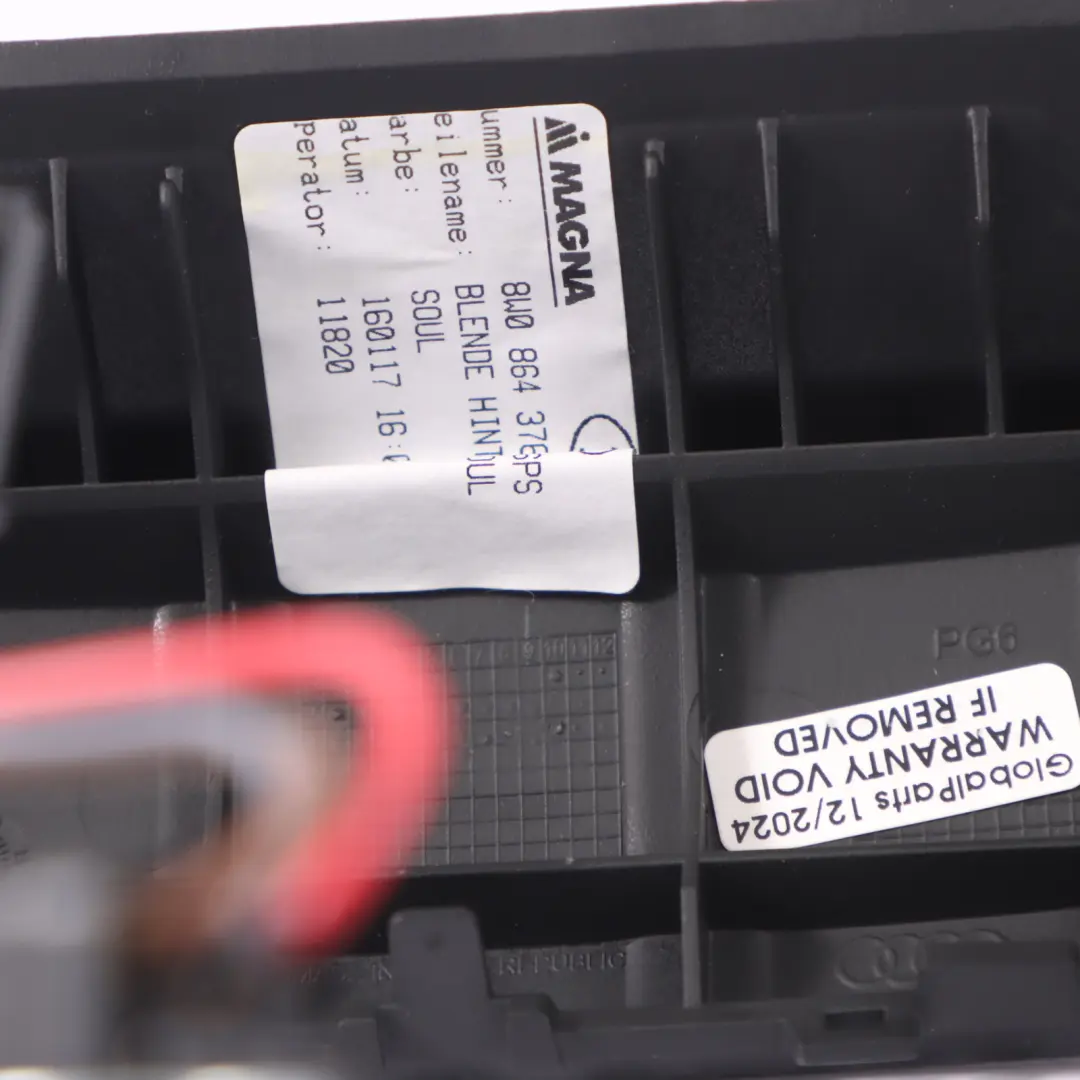 Centre Console Rear Air Vent Storage Tray Trim Black to Audi A4 B9 with Part number 8W0864376 Audi A4 B9 Centre Console Rear Air Vent Storage Tray Trim Black - SKU 8W0864376 - Part number 8W0864376