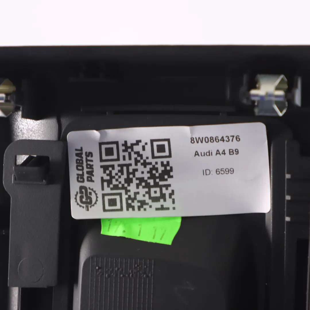 Audi A4 B9 Centre Console Rear Air Vent Storage Tray Trim Black - SKU 8W0864376 - Part number 8W0864376