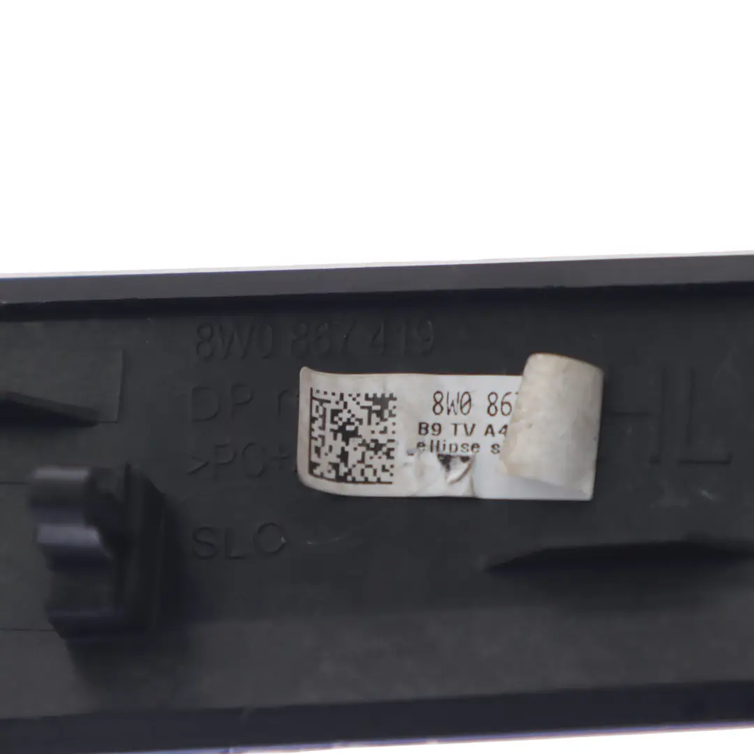 Dekor Listwa Drzwi Lewy Tyl do Audi A4 B9 o numerze 8W0867419K Audi A4 B9 Dekor Listwa Drzwi Lewy Tyl - SKU 8W0867419K - Numer Części 8W0867419K