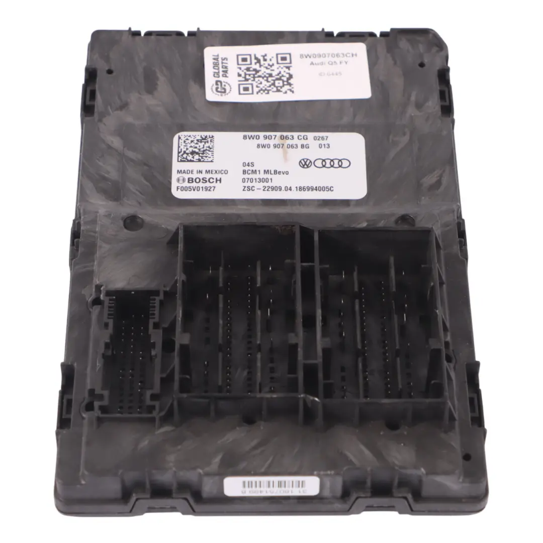 Body Control Comfort Unit Module BCM Unit ECU to Audi A4 B9 Q5 FY with Part number 8W0907063CH Audi A4 B9 Q5 FY Body Control Comfort Unit Module BCM Unit ECU - SKU 8W0907063CH - Part number 8W0907063CH