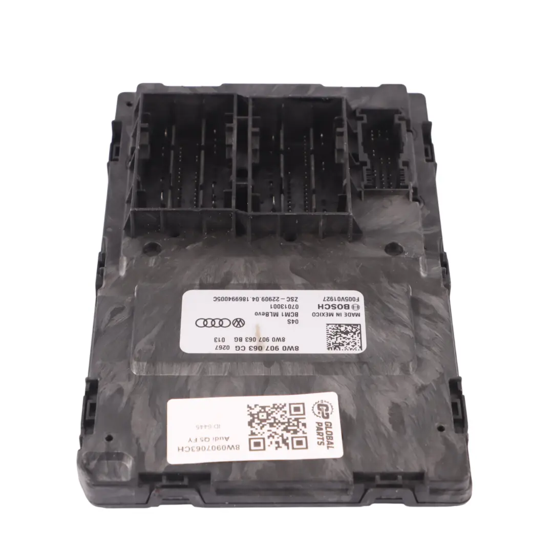 Body Control Comfort Unit Módulo BCM Unidad ECU para Audi A4 B9 Q5 FY con número de pieza 8W0907063CH Audi A4 B9 Q5 FY Body Control Comfort Unit Módulo BCM Unidad ECU - SKU 8W0907063CH - Número de pieza 8W0907063CH