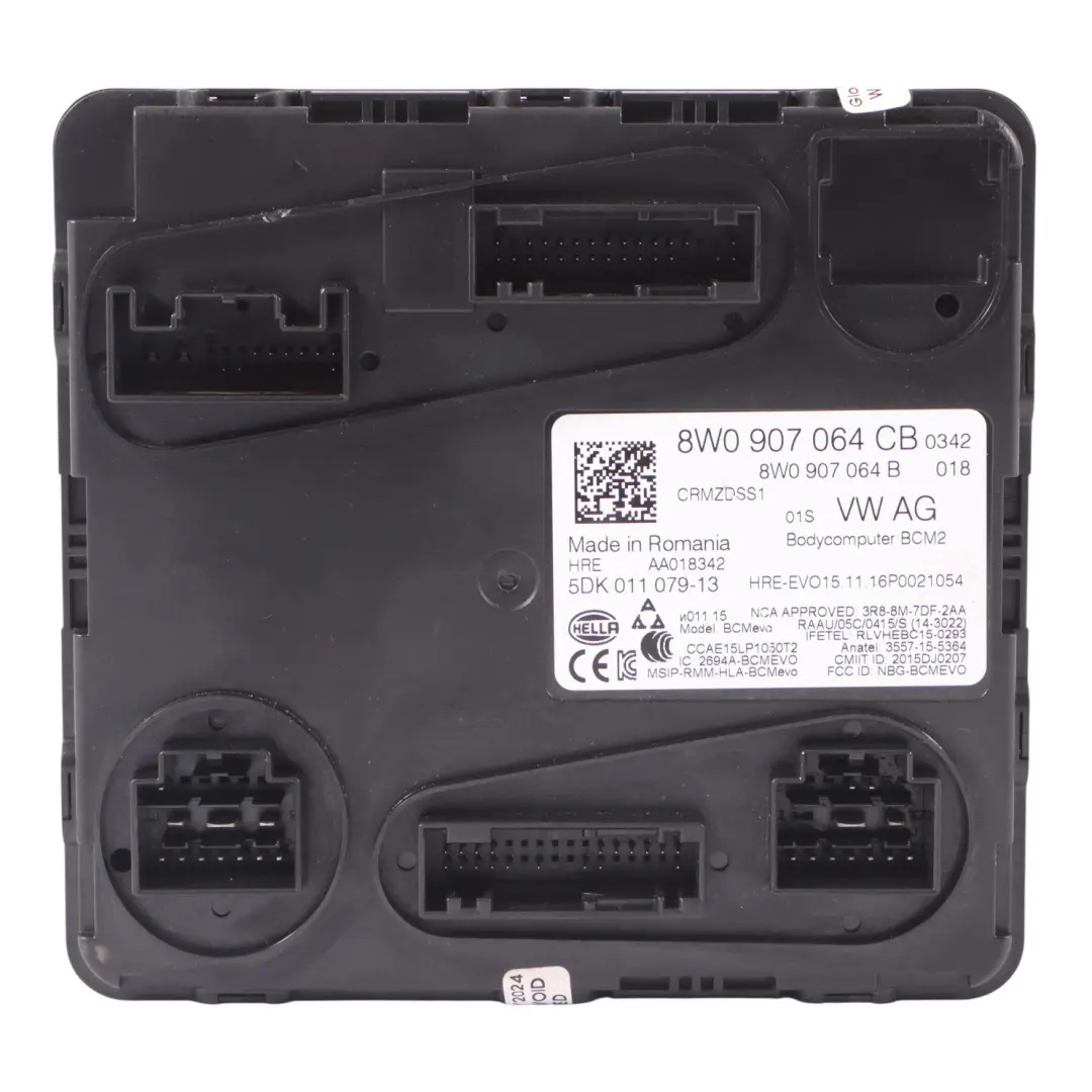 Audi A4 B9 BCM Unidad del módulo de control de la carrocería ECU - SKU 8W0907064CB - Número de pieza 8W0907064CB