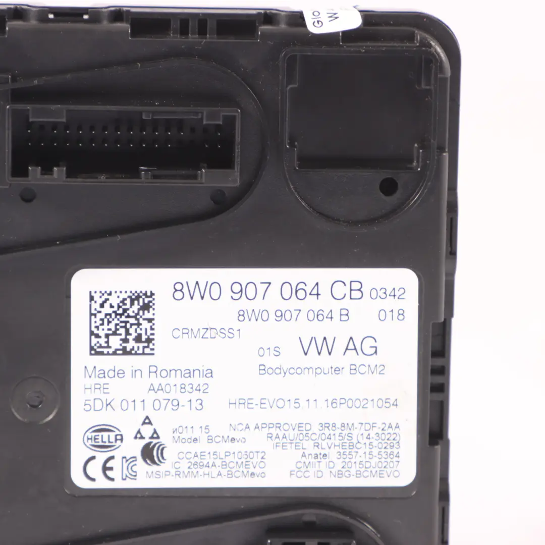 Module de contrôle de la carrosserie ECU pour Audi A4 B9 BCM à propos du numéro de pièce 8W0907064CB Audi A4 B9 BCM Module de contrôle de la carrosserie ECU - SKU 8W0907064CB - Numéro de pièce 8W0907064CB