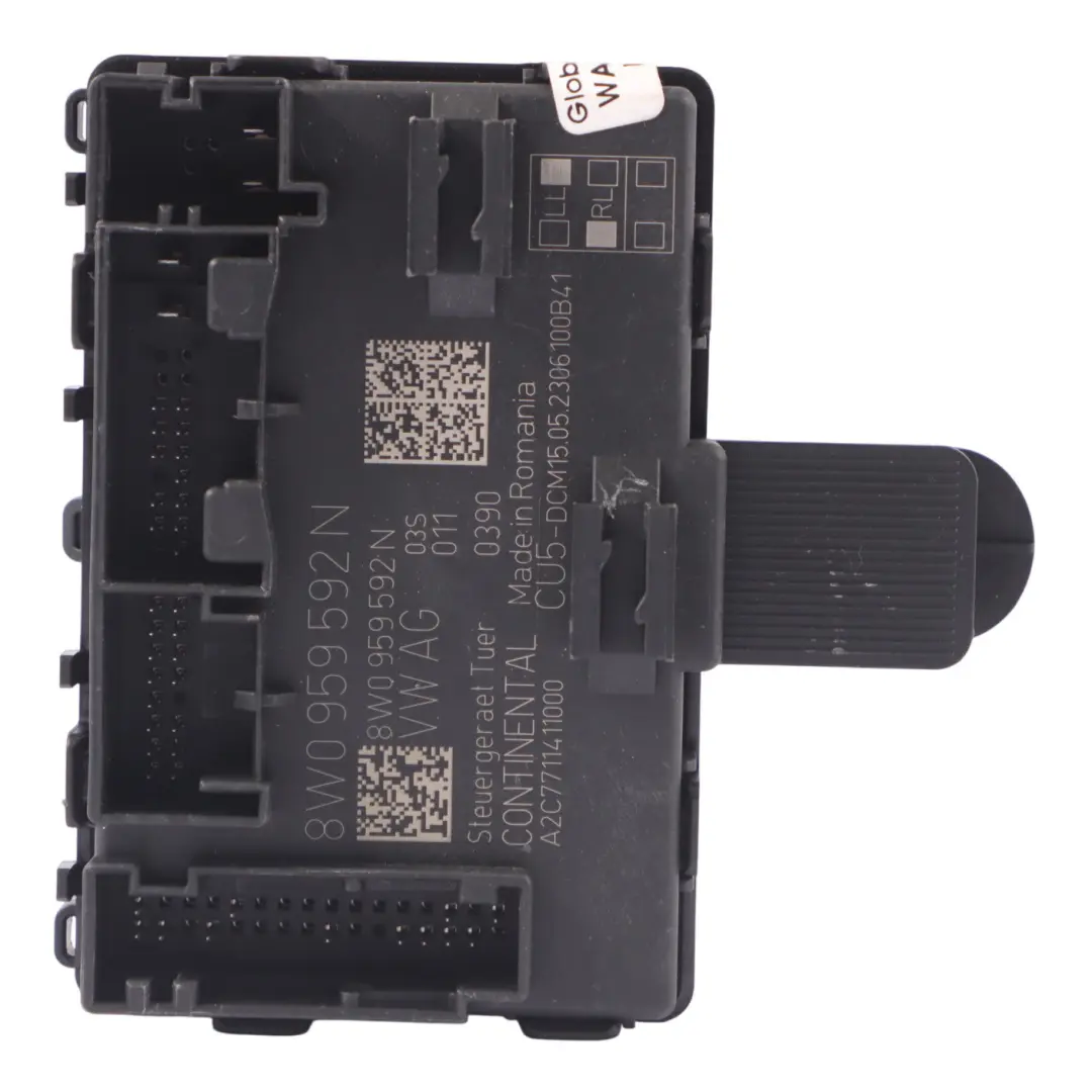 Module de porte avant Unité de contrôle ECU côté passager pour Audi A4 B9 à propos du numéro de pièce 8W0959592N Audi A4 B9 Module de porte avant Unité de contrôle ECU côté passager - SKU 8W0959592N - Numéro de pièce 8W0959592N