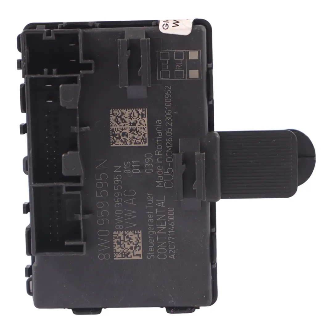 Door Module Rear Right Left N/O/S Control Unit to Audi A4 B9 with Part number 8W0959595N Audi A4 B9 Door Module Rear Right Left N/O/S Control Unit - SKU 8W0959595N - Part number 8W0959595N