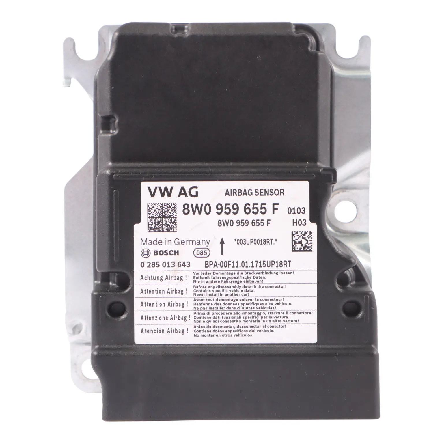 Audi A4 B9 Módulo Aire Unidad De Control De Colisiones ECU 8W0959655F