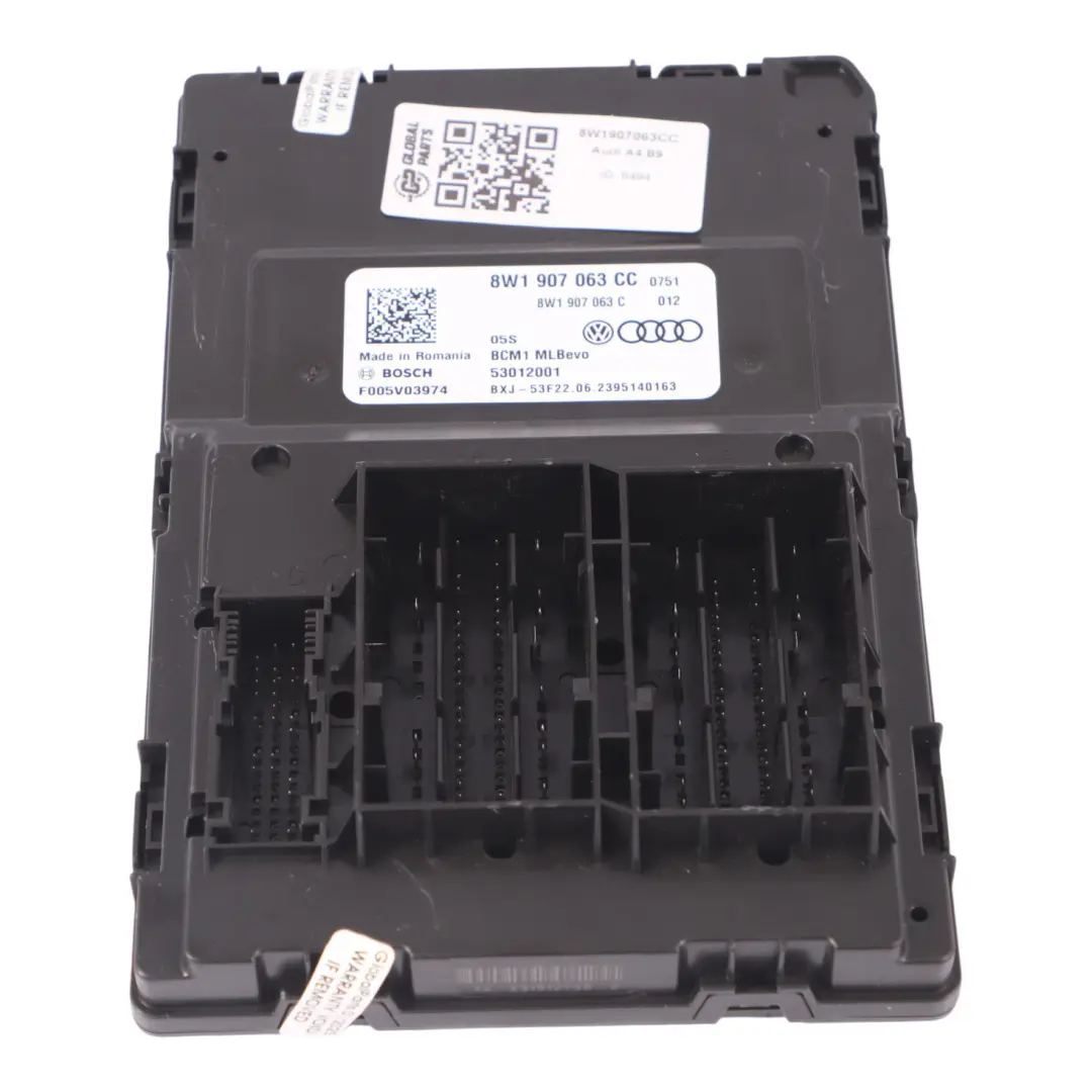 Audi A4 B9 Body Control Comfort Unit Module BCM Unit ECU - SKU 8W1907063CC - Part number 8W1907063CC