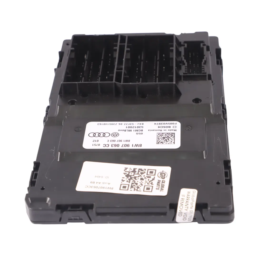 Unità di controllo del corpo Modulo BCM Unità ECU per Audi A4 B9 con numero di parte 8W1907063CC Audi A4 B9 Unità di controllo del corpo Modulo BCM Unità ECU - SKU 8W1907063CC - Numero di parte 8W1907063CC