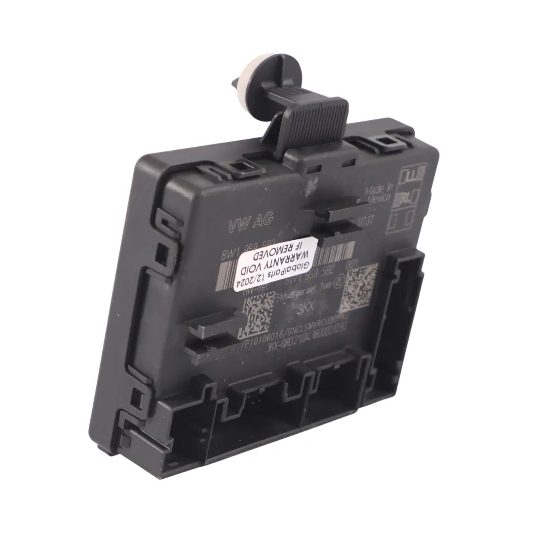 Módulo de Puerta Delantera Izquierda Unidad de Control ECU para Audi Q5 8R con número de pieza 8W1959592 Audi Q5 8R Módulo de Puerta Delantera Izquierda Unidad de Control ECU - SKU 8W1959592 - Número de pieza 8W1959592