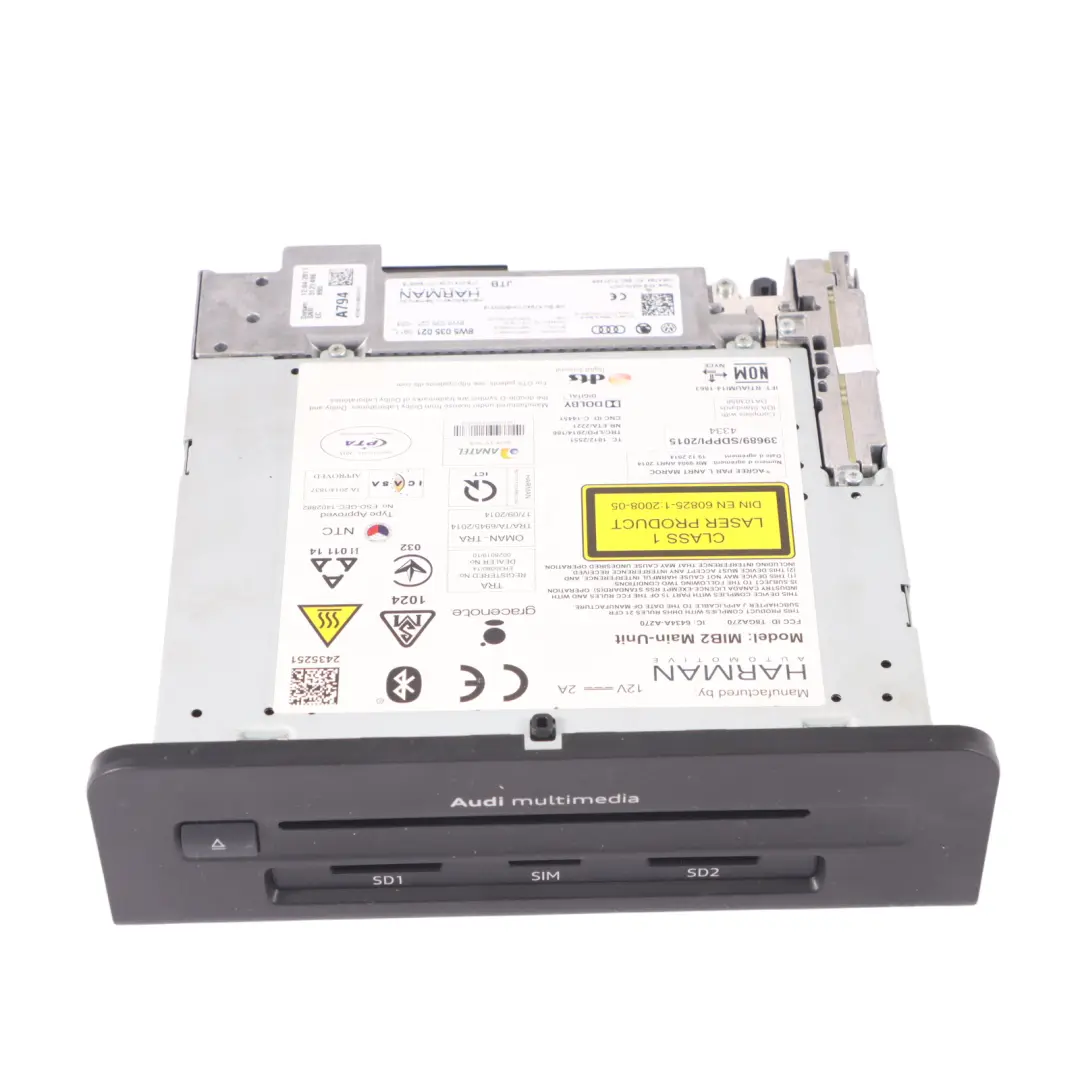 Multimedia Reproductor estéreo Navegador satélite Unidad para Audi A4 B9 con número de pieza 8W5035021 Audi A4 B9 Multimedia Reproductor estéreo Navegador satélite Unidad - SKU 8W5035021 - Número de pieza 8W5035021