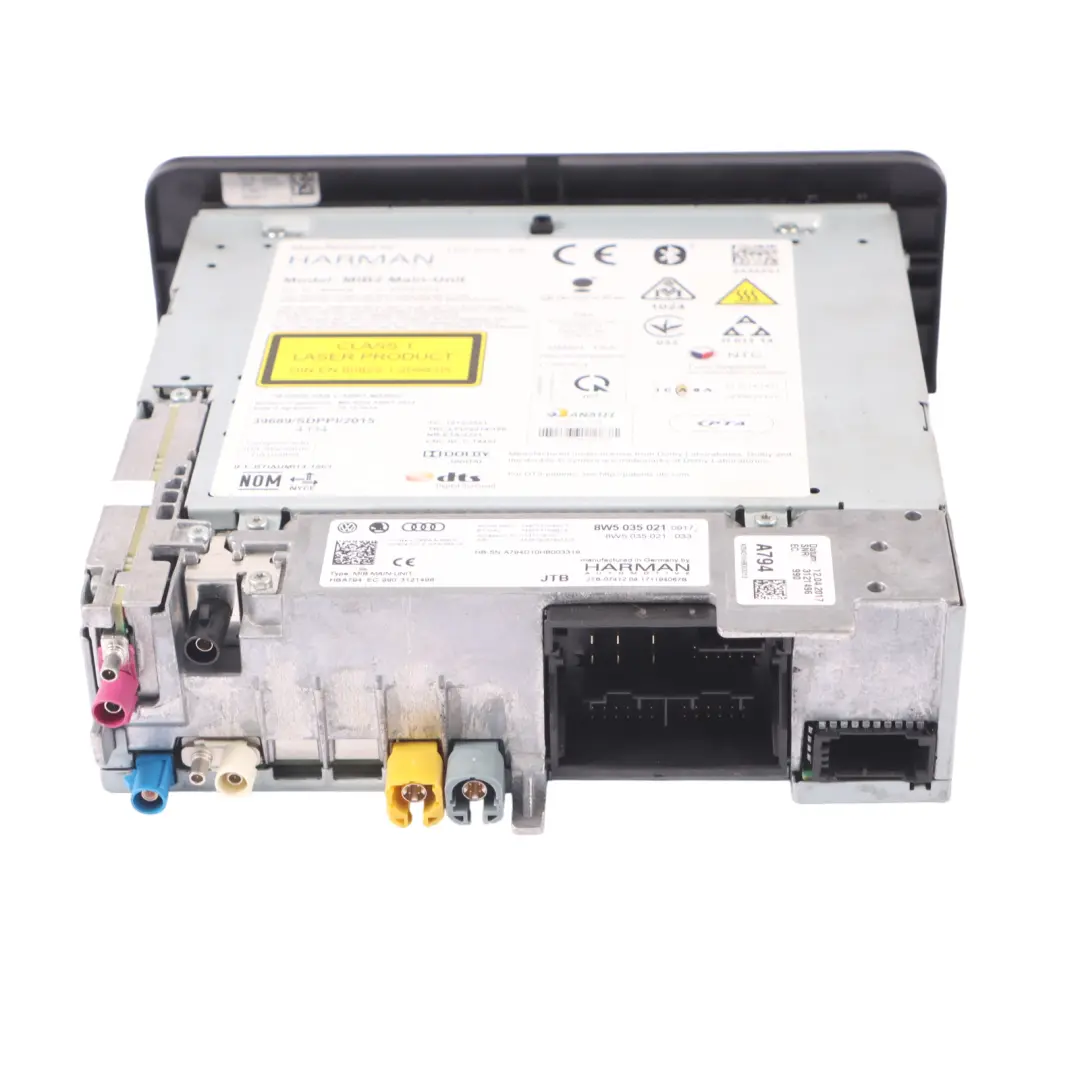 Audi A4 B9 Multimedia MMI Radio SD Player Stereo Sat Nav Head Unit - SKU 8W5035021 - Part number 8W5035021