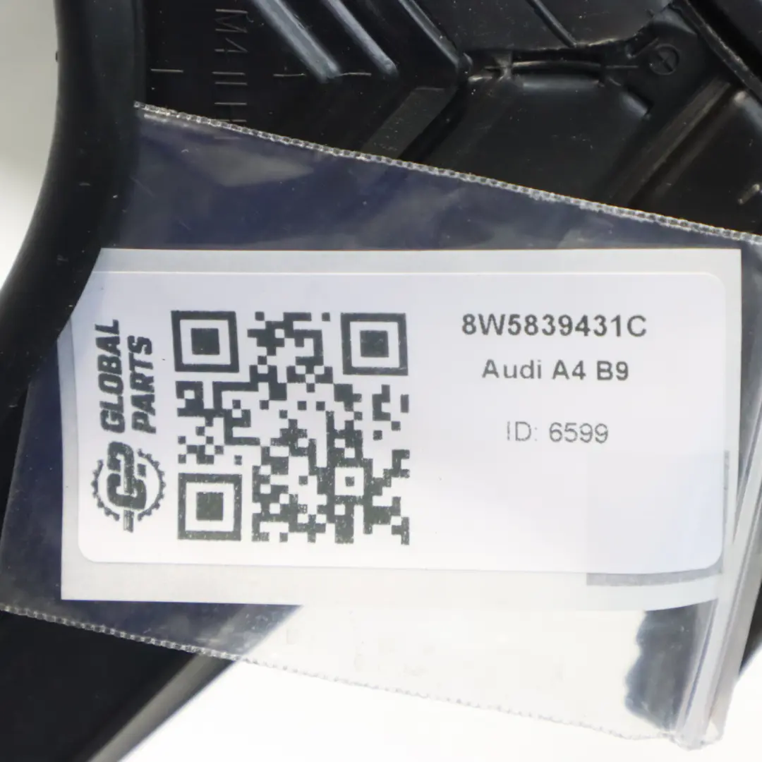 Fensterrahmen Hintere Tür Abdeckung Trim Dichtung Führung für Audi A4 B9 mit Teilenummer 8W5839431C Audi A4 B9 Fensterrahmen Hintere Tür Abdeckung Trim Dichtung Führung - SKU 8W5839431C - Teilenummer 8W5839431C