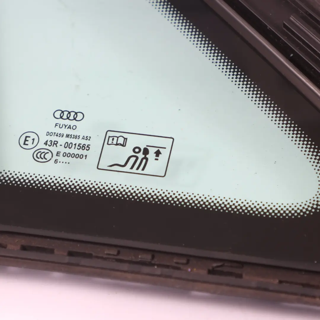 Quarter Triangle Side Window Glass Left N/S AS2 to Audi A4 B9 Rear with Part number 8W5845297D Audi A4 B9 Rear Quarter Triangle Side Window Glass Left N/S AS2 - SKU 8W5845297D - Part number 8W5845297D