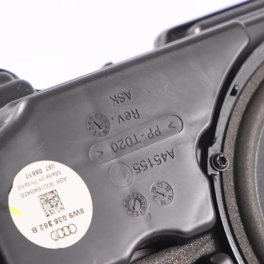 Centre Subwoofer Loud Speaker Bass to Audi A4 B9 Rear with Part number 8W9035382 Audi A4 B9 Rear Centre Subwoofer Loud Speaker Bass - SKU 8W9035382 - Part number 8W9035382