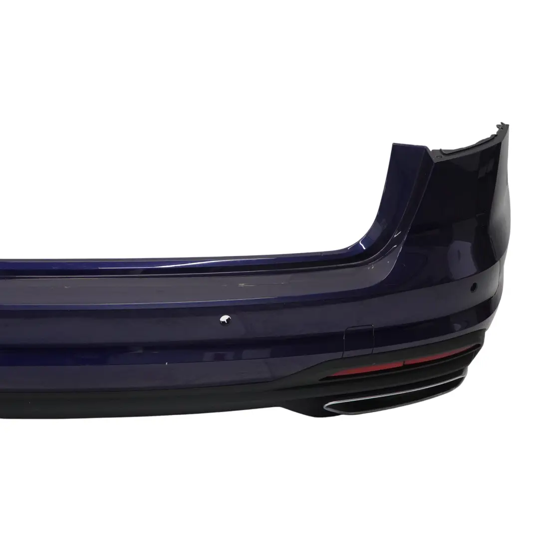 Bumper Trim Panel Covering Navarra Blue Metallic - X5H to Audi A4 B9 Avant Rear with Part number 8W9807067Q Audi A4 B9 Avant Rear Bumper Trim Panel Covering Navarra Blue Metallic - X5H - SKU 8W9807067Q-NAB - Part number 8W9807067Q