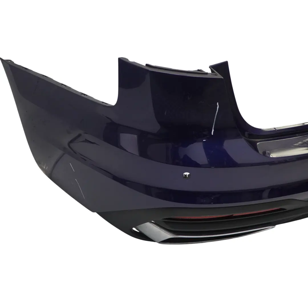 Bumper Trim Panel Covering Navarra Blue Metallic - X5H to Audi A4 B9 Avant Rear with Part number 8W9807067Q Audi A4 B9 Avant Rear Bumper Trim Panel Covering Navarra Blue Metallic - X5H - SKU 8W9807067Q-NAB - Part number 8W9807067Q
