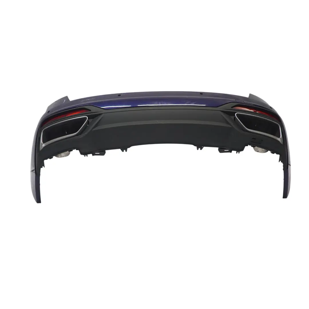 Bumper Trim Panel Covering Navarra Blue Metallic - X5H to Audi A4 B9 Avant Rear with Part number 8W9807067Q Audi A4 B9 Avant Rear Bumper Trim Panel Covering Navarra Blue Metallic - X5H - SKU 8W9807067Q-NAB - Part number 8W9807067Q