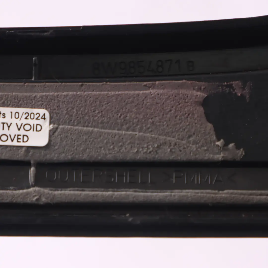 Spoiler Trim Panel Negro Brillo Trasero Izquierdo para Audi A4 B9 Tailgate con número de pieza 8W9854871B Audi A4 B9 Tailgate Spoiler Trim Panel Negro Brillo Trasero Izquierdo - SKU 8W9854871B - Número de pieza 8W9854871B