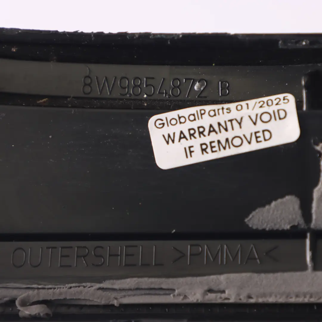 posteriore tronco Latch Trim Spoiler Pannello Tray destra per Audi A4 B9 con numero di parte 8W9854872B Audi A4 B9 posteriore tronco Latch Trim Spoiler Pannello Tray destra - SKU 8W9854872B - Numero di parte 8W9854872B