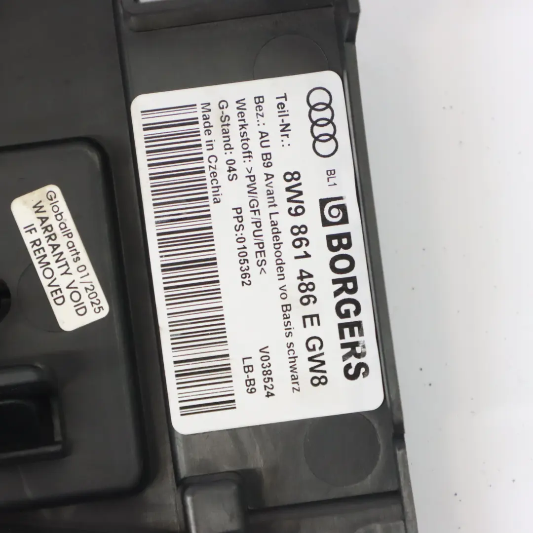 Audi A4 B9 Boot Trunk Floor Storage Toolbox Luggage Compartment Black - SKU 8W9861486E - Part number 8W9861486E