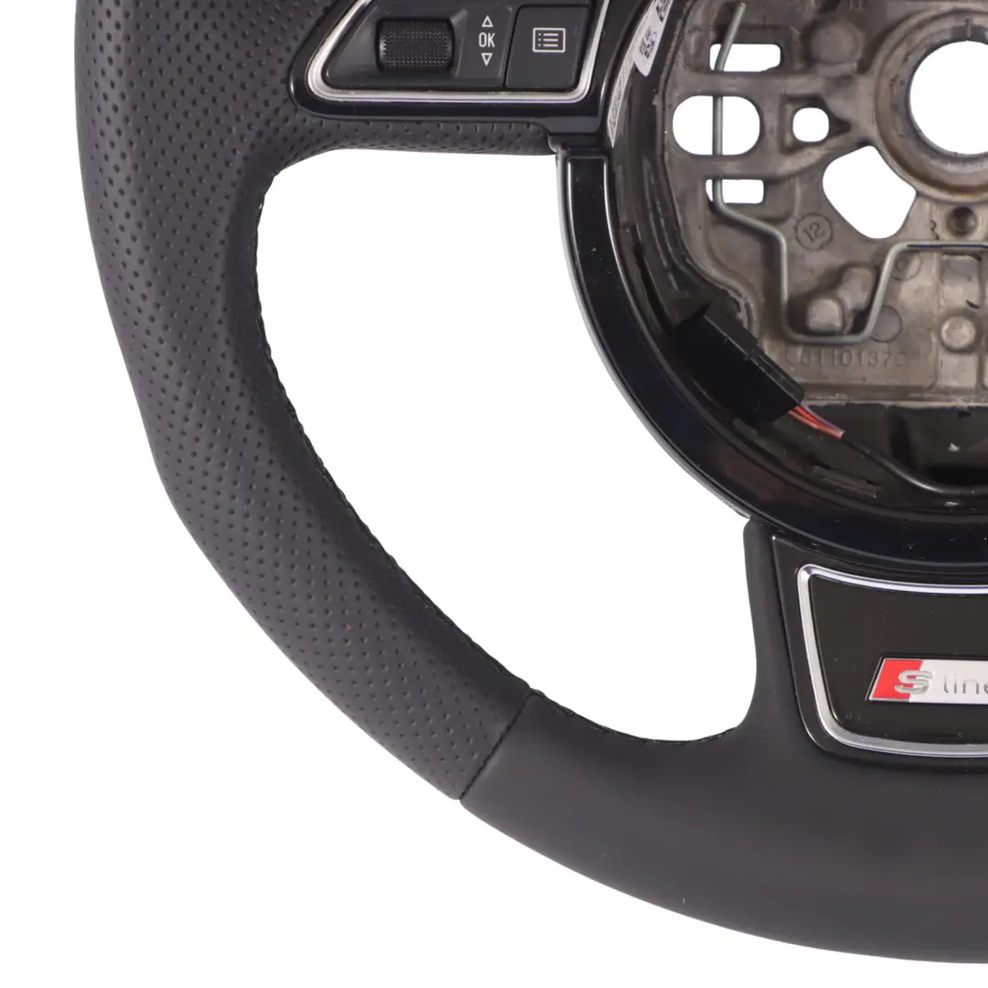 Audi A1 8X S-Line NUOVO Volante in Pelle Nera Multifunzione - SKU 8X0419091L-1 - Numero di parte 8X0419091L