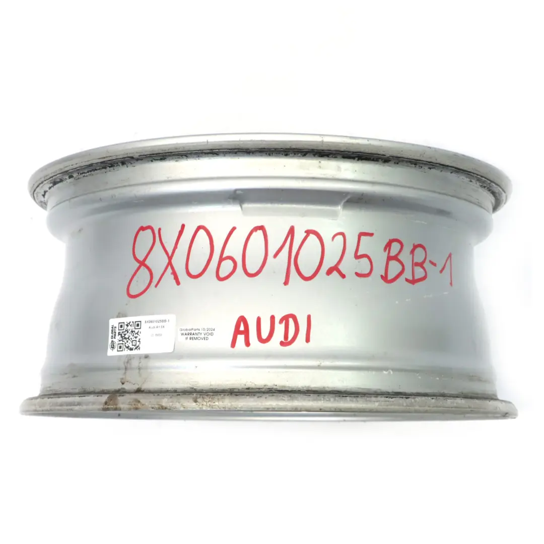 Audi A1 8X Silberne Leichtmetallfelge 16" 7J ET34 10 Speichen - SKU 8X0601025BB-1 - Teilenummer 8X0601025BB