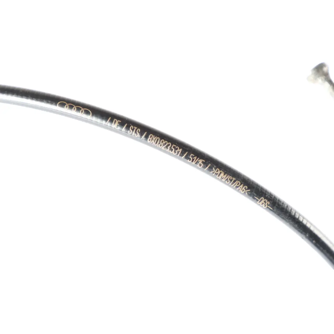 Front Centre Bonnet Release Bowden Cable to Audi A1 8X with Part number 8X0823531 Audi A1 8X Front Centre Bonnet Release Bowden Cable - SKU 8X0823531 - Part number 8X0823531