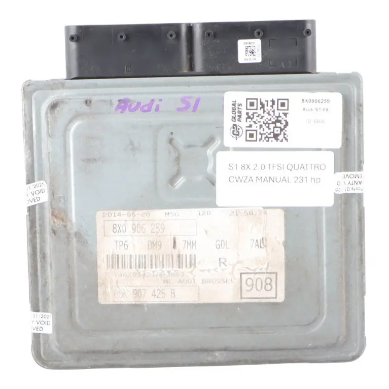 CWZA 231HP Quattro Petrol Engine ECU Manual to Audi A1 S1 8X 2.0 TFSI with Part number 8X0906259 Audi A1 S1 8X 2.0 TFSI CWZA 231HP Quattro Petrol Engine ECU Manual - SKU 8X0906259 - Part number 8X0906259