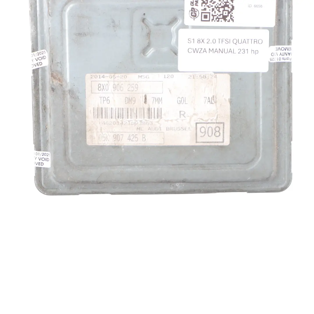 CWZA 231HP Quattro Petrol Engine ECU Manual to Audi A1 S1 8X 2.0 TFSI with Part number 8X0906259 Audi A1 S1 8X 2.0 TFSI CWZA 231HP Quattro Petrol Engine ECU Manual - SKU 8X0906259 - Part number 8X0906259