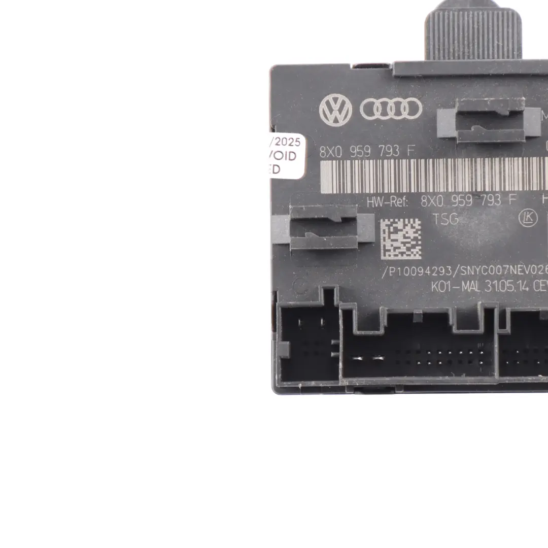 Front Tür Modul Steuergerät Fahrerseite Rechts für Audi A1 8X mit Teilenummer 8X0959793F Audi A1 8X Front Tür Modul Steuergerät Fahrerseite Rechts - SKU 8X0959793F - Teilenummer 8X0959793F