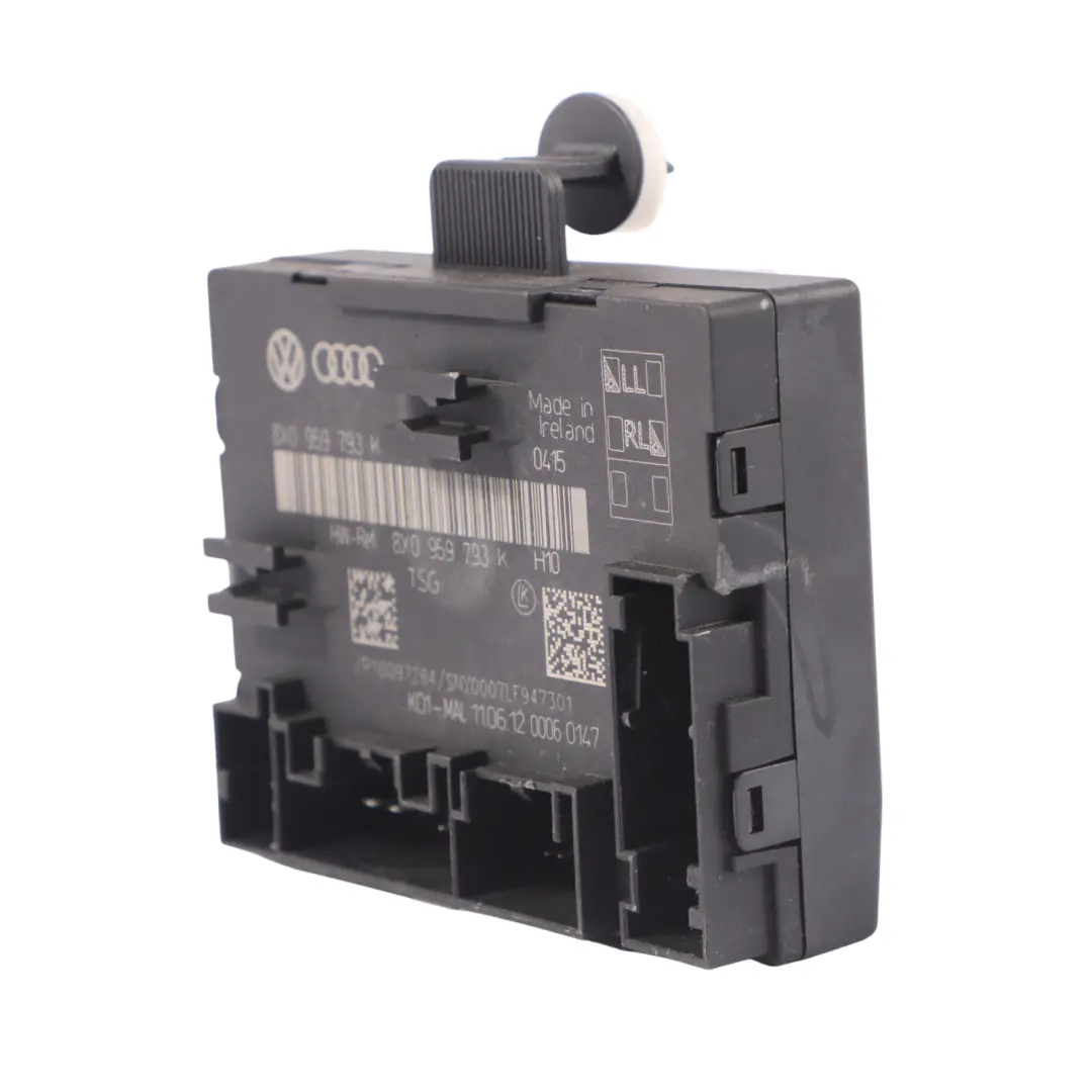 Audi A1 8X Módulo Puerta Delantera Derecha Lado Conductor Control ECU - SKU 8X0959793K - Número de pieza 8X0959793K
