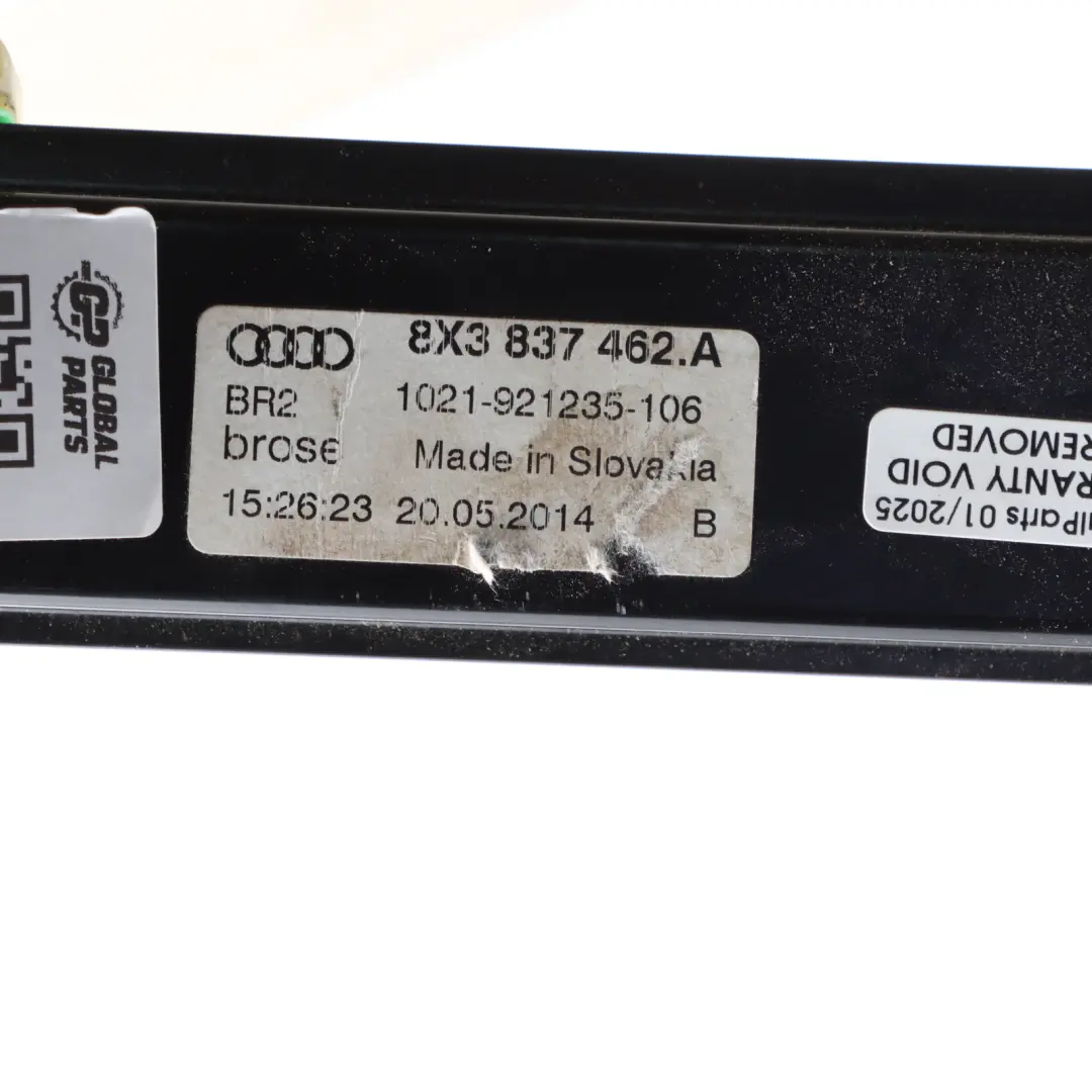 elevalunas delantero derecho Audi A1 8X Regulador para Motor con número de pieza 8X3837462A Motor elevalunas delantero derecho Audi A1 8X Regulador - SKU 8X3837462A - Número de pieza 8X3837462A