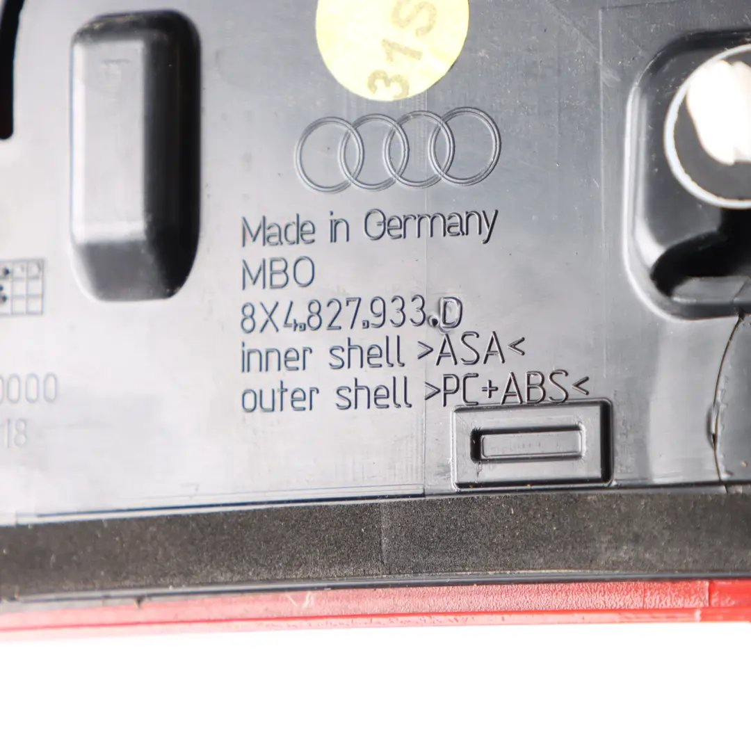 Audi A1 8X Rear Spoiler Tailgate Trunk Trim Roof Panel Misano Red Z3M - SKU 8X4827933D-MRE - Part number 8X4827933D
