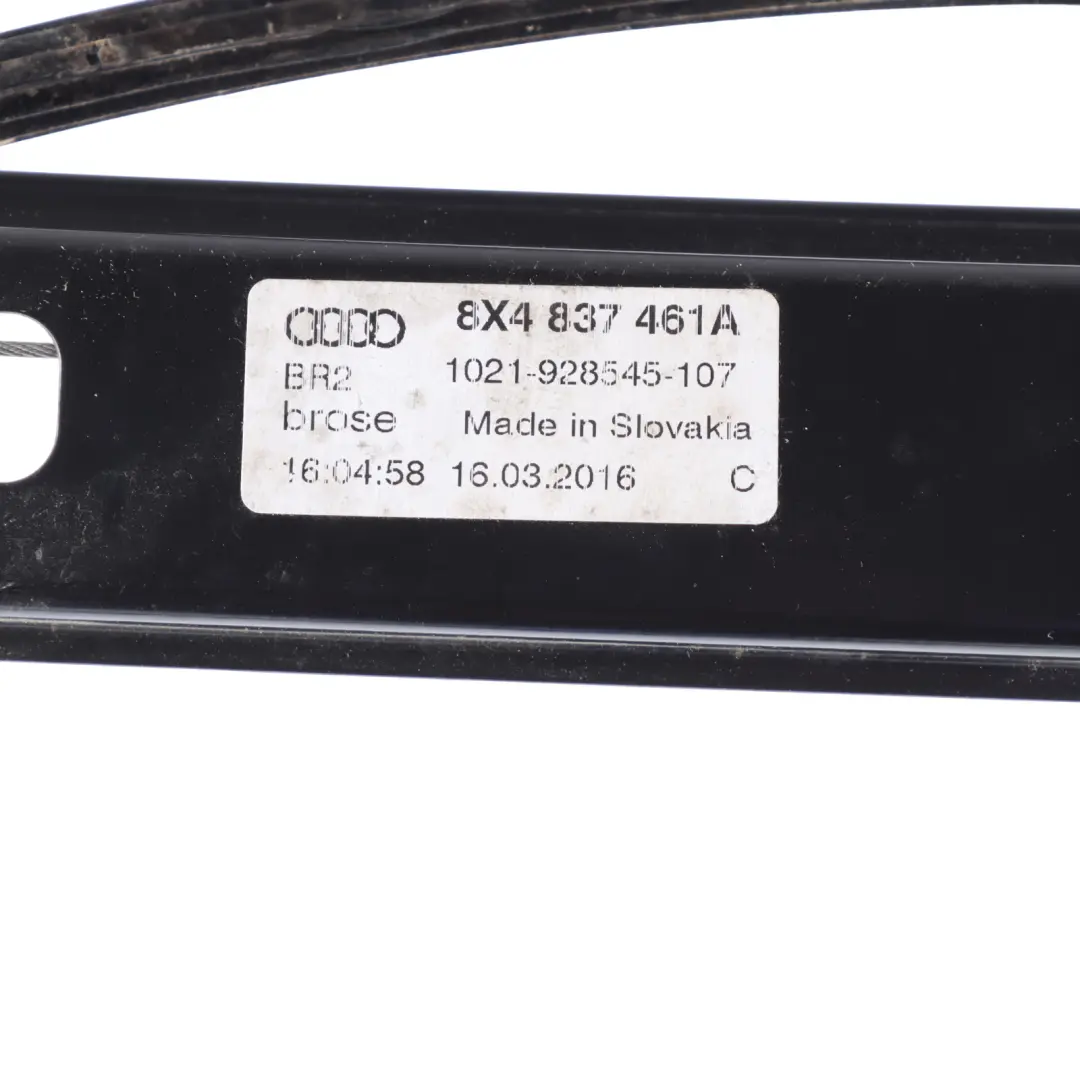 Regolatore Alzacristalli Anteriore Sinistro per Audi A1 8X con numero di parte 8X4837461A Audi A1 8X Regolatore Alzacristalli Anteriore Sinistro - SKU 8X4837461A - Numero di parte 8X4837461A