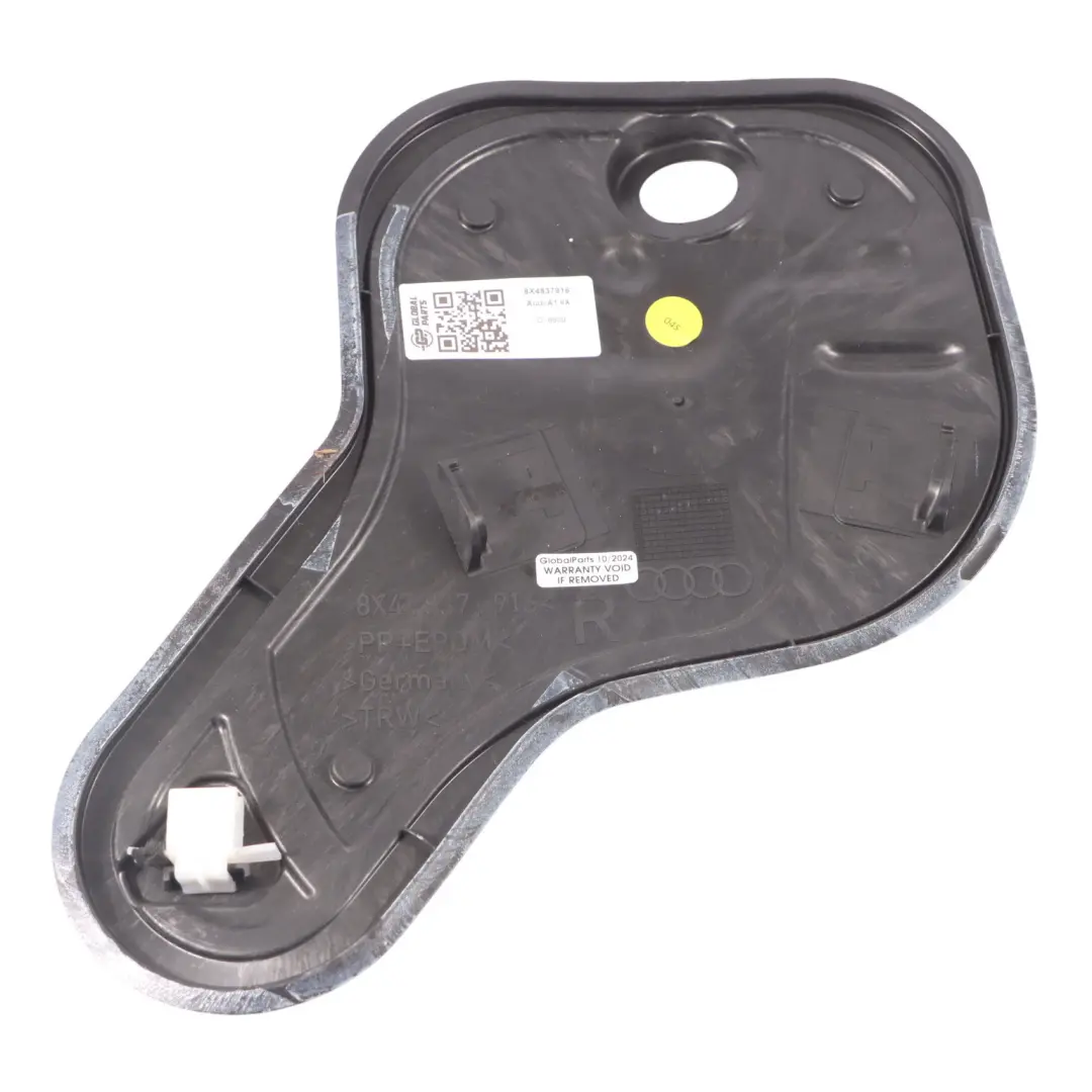 Audi A1 8X Bande recouvrement joint garniture intérieure porte arrière droite - SKU 8X4837916 - Numero di parte 8X4837916