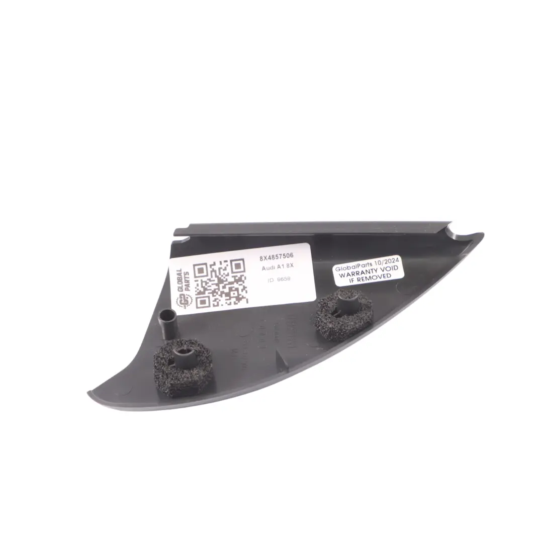 AUDI A1 8X Corner Trim Molding Front Right O/S Strip Cover Black - SKU 8X4857506 - Part number 8X4857506