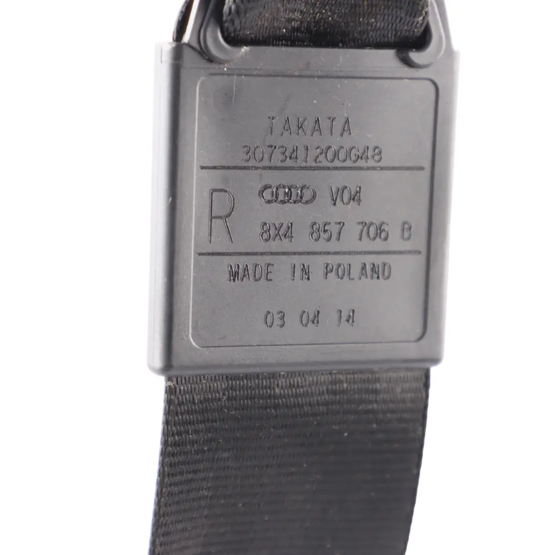 Audi A1 8X Ceinture de sécurité avant droite - SKU 8X4857706B - Numéro de pièce 8X4857706B