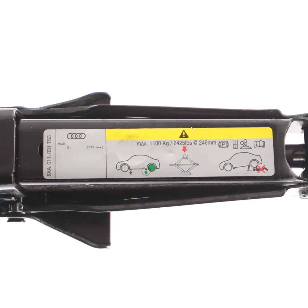 Spare Wheel Jack Car Lifter Emergency Tool to Audi A1 8X with Part number 8XA011031 Audi A1 8X Spare Wheel Jack Car Lifter Emergency Tool - SKU 8XA011031 - Part number 8XA011031